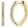 Earrings Ritani | 14Kt Gold 0.09 Ctw Diamond Huggie Earrings