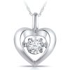 Necklaces Ritani | Sterling Silver 0.12 Ctw Diamond Solitaire Heart Pendant