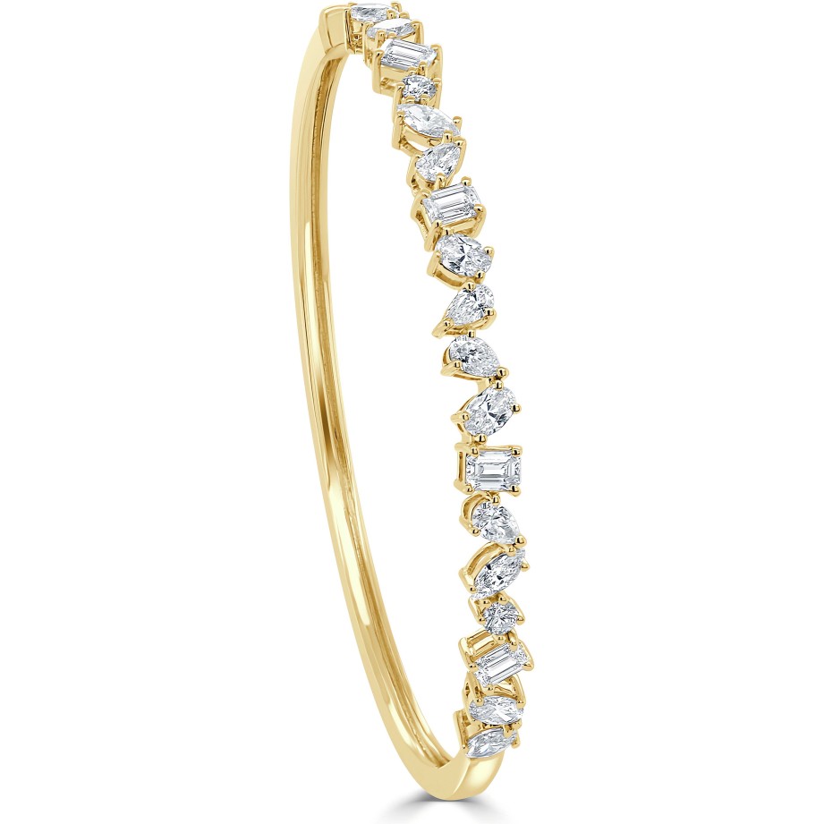 Bracelets Ritani | 14Kt Gold 3.08 Ctw Fancy-Shape Diamond Bangle