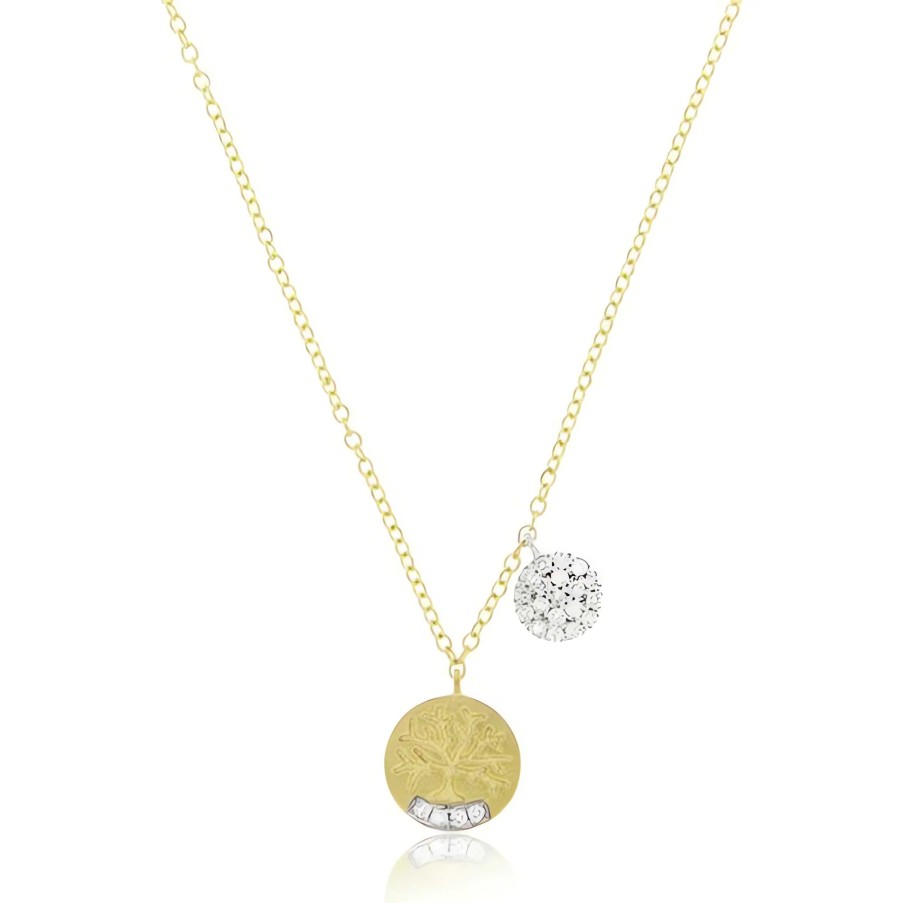 Necklaces Ritani | Meira T 14Kt Gold 0.30 Ctw Tree Of Life Necklace