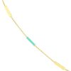 Necklaces Ritani | 14Kt Gold Turquoise Enamel Alternating Bar Necklace