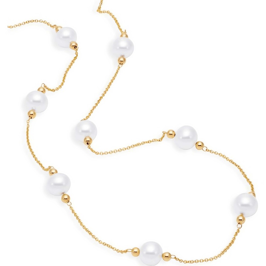 Necklaces Ritani | Freshwater Pearl Chain Necklace