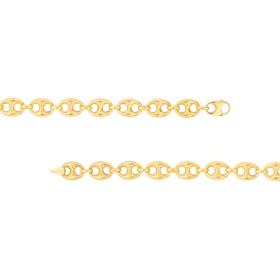 Bracelets Ritani | 14Kt Gold 10Mm Puff Mariner Chain Bracelet