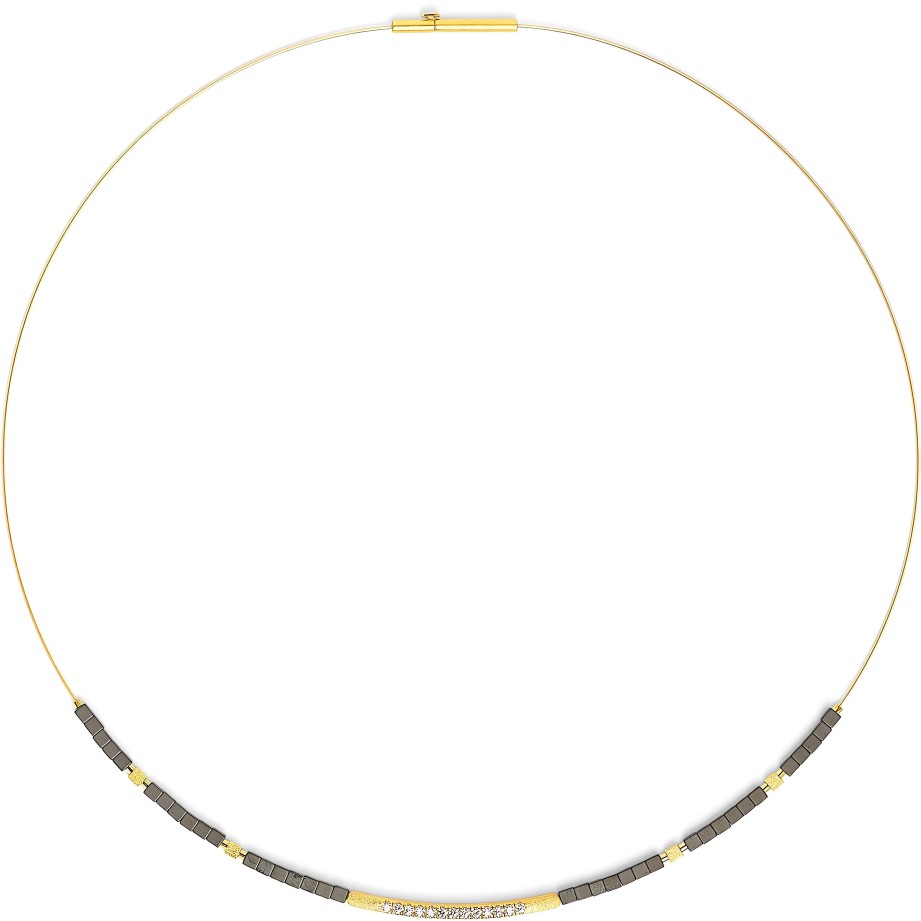 Necklaces Ritani | 24Kt Gold Plated Senbo Hematite Necklace