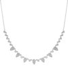 Necklaces Ritani | 14Kt White Gold 0.74 Ctw Diamond & Pear Shaped Drop Station Necklace