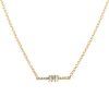 Necklaces Ritani | 14Kt Yellow Gold 0.08 Ctw Round & Baguette Diamond Bar Necklace