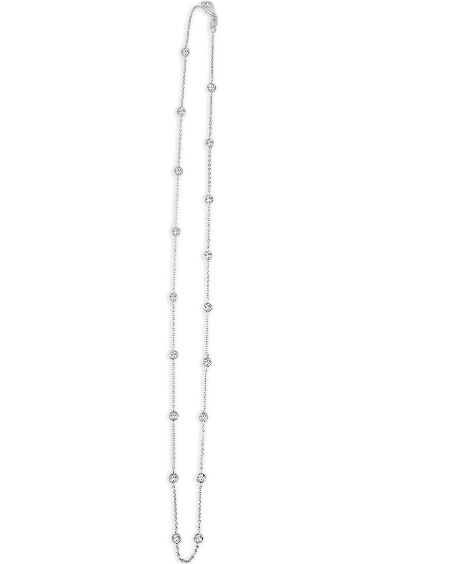 Necklaces Ritani | 14Kt Gold 1.20 Ctw Diamond Station Necklace