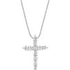 Necklaces Ritani | 14Kt Gold 1.00 Ctw Lab Diamond Cross Pendant