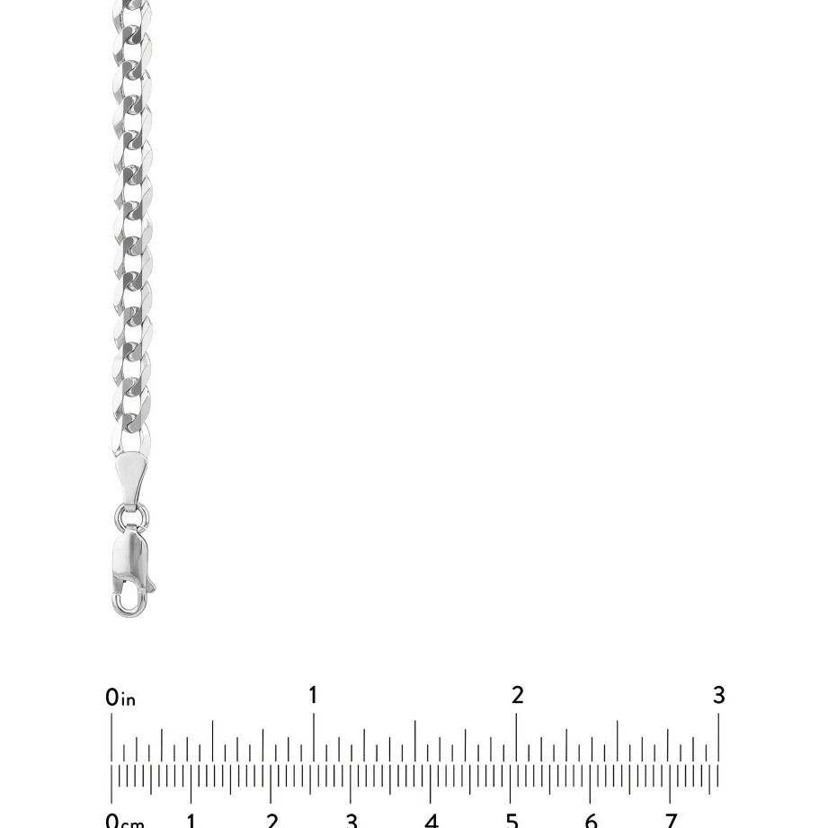 Necklaces Ritani | Men'S Sterling Silver 4.95Mm 18-30" Curb Chain With Lobster Lock