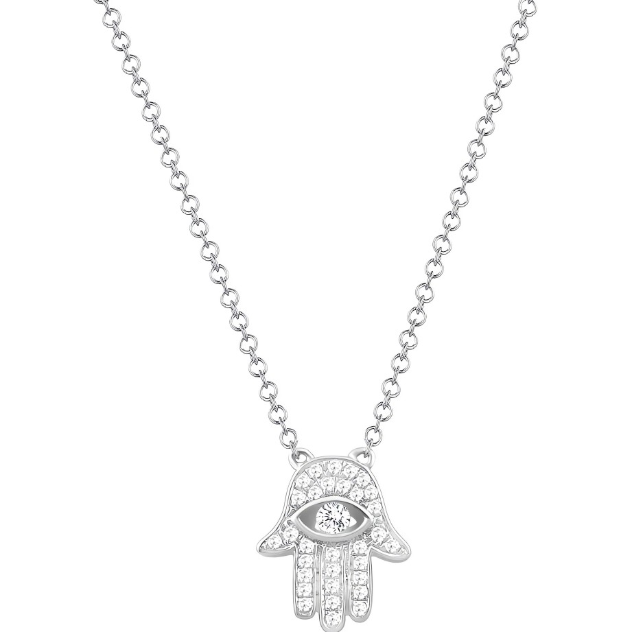 Necklaces Ritani | 14Kt Gold 0.11 Ctw Diamond Evil Eye Hamsa Necklace