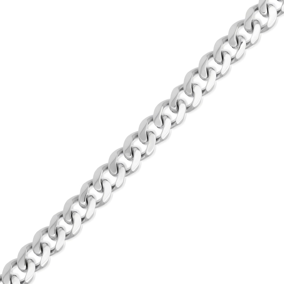 Necklaces Ritani | Men'S Sterling Silver 7.3Mm 18-24" Miami Cuban Chain With Lobster Lock