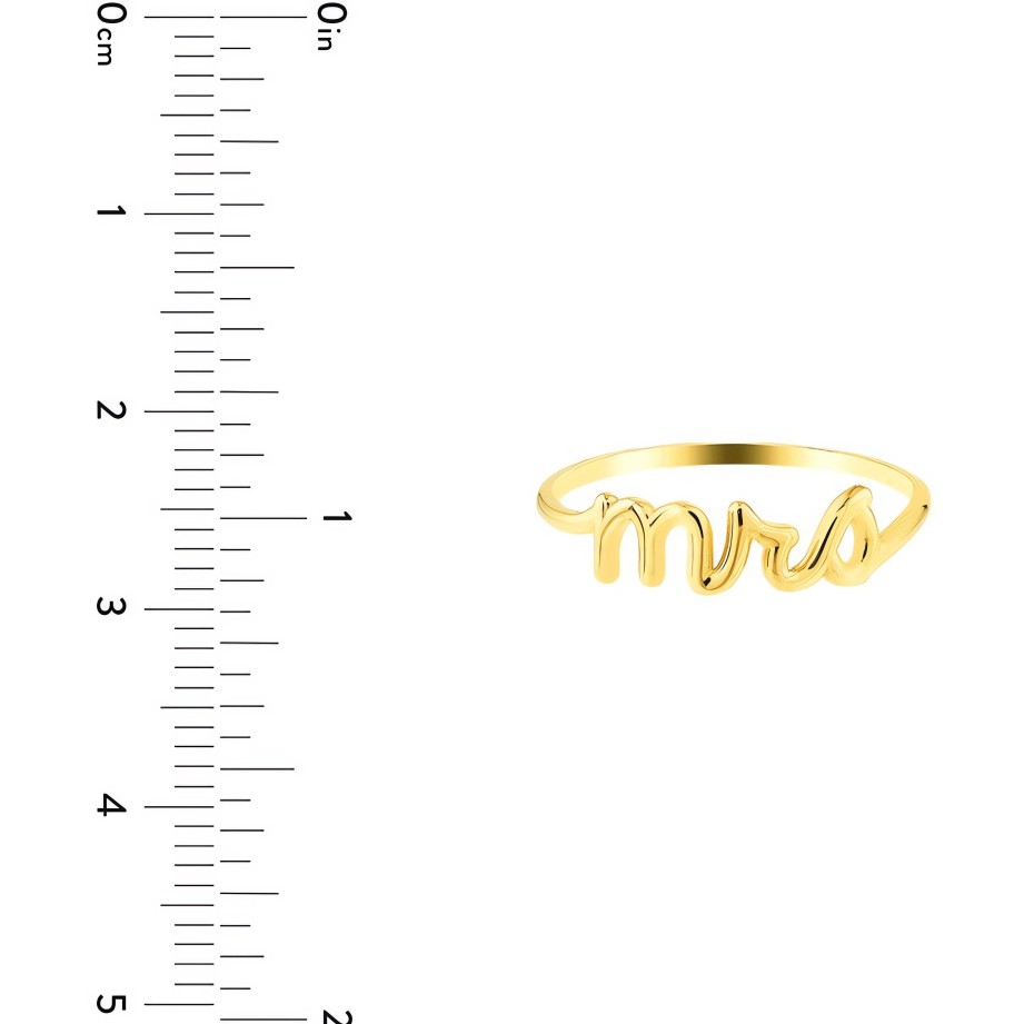 Rings Ritani | 14Kt Gold Scripts Collection "Mrs" Ring