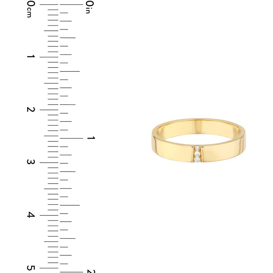 Rings Ritani | 14Kt Gold 0.03 Ctw Diamond Trio Polished Band