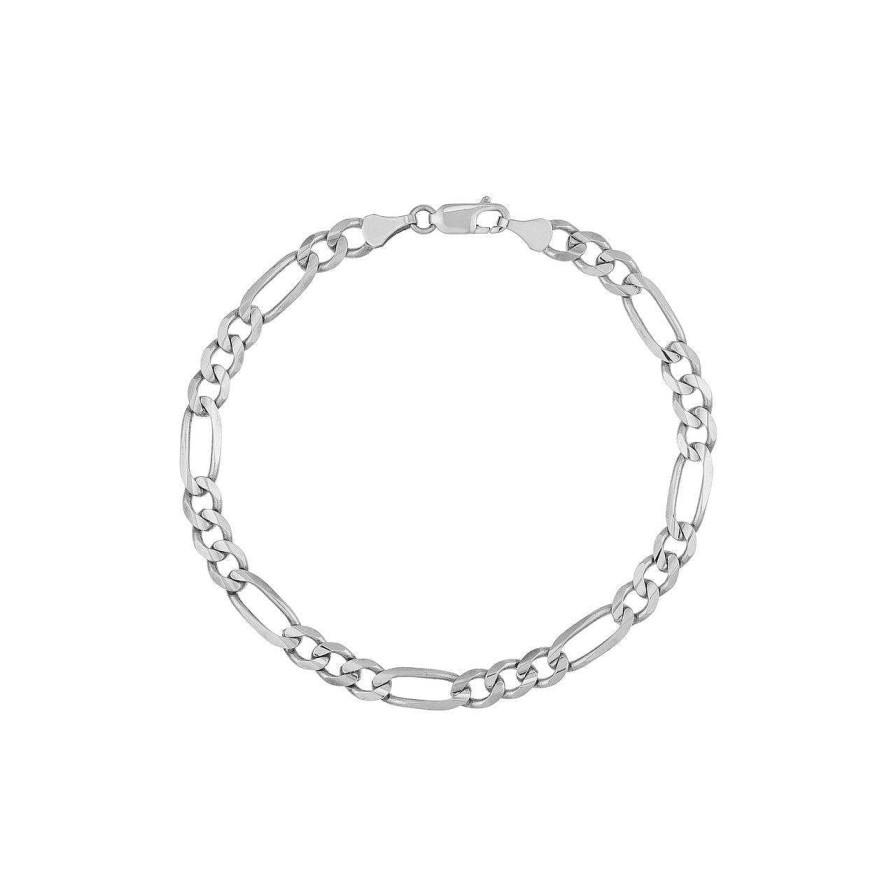 Bracelets Ritani | Men'S 14Kt Gold 5.8Mm Concave Figaro Chain