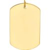 Men'S Jewelry Ritani | Men'S 14Kt Gold Large Engravable Dog Tag Pendant