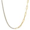 Necklaces Ritani | 14Kt Yellow Gold 4.20 Ctw Lab Diamond Paper Clip Tennis Necklace