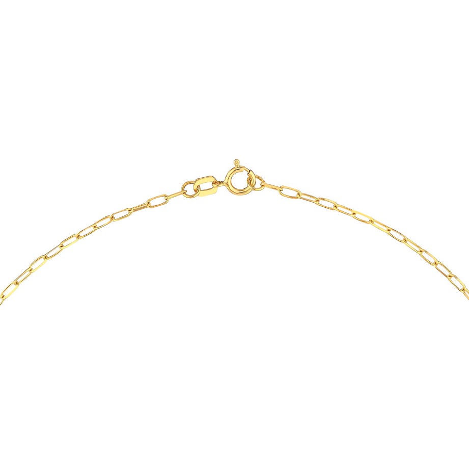 Necklaces Ritani | 14Kt Gold Dangle Disk Paper Clip Necklace