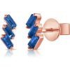 Earrings Ritani | 14Kt Gold 0.30 Ctw Blue Sapphire Baguette Stud Earrings