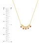 Necklaces Ritani | 14Kt Yellow Gold 0.07 Ctw Ruby Bezel Bead Station Necklace