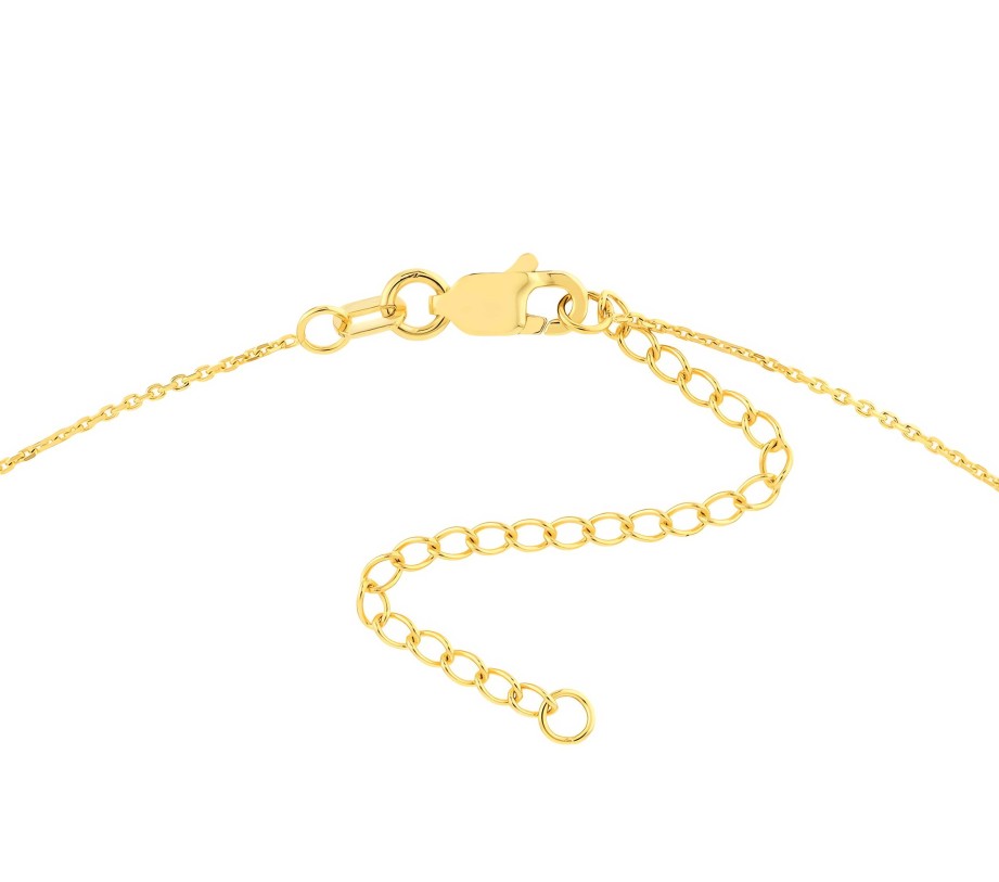 Necklaces Ritani | 14Kt Gold 0.07 Ctw Mini East To West Diamond Dog Tag Necklace