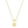 Necklaces Ritani | 14Kt Yellow Gold Mini Compass Layered Necklace