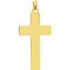 Men'S Jewelry Ritani | Men'S 14Kt Gold Black Enamel Cross Pendant