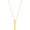 Necklaces Ritani | Men'S 14Kt Gold Engravable 3D Bar Necklace