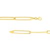 Necklaces Ritani | 14Kt Gold 0.20 Ctw Diamond Disk Medallion Paper Clip Lariat Necklace