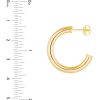 Earrings Ritani | 14Kt Gold 4Mm X 25Mm Tube Hoop Earrings