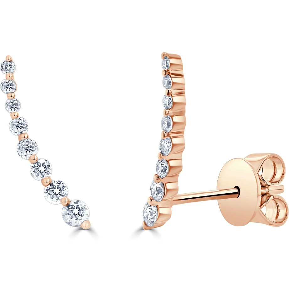 Earrings Ritani | 14Kt Gold 0.29 Ctw Diamond Ear Climber Earrings