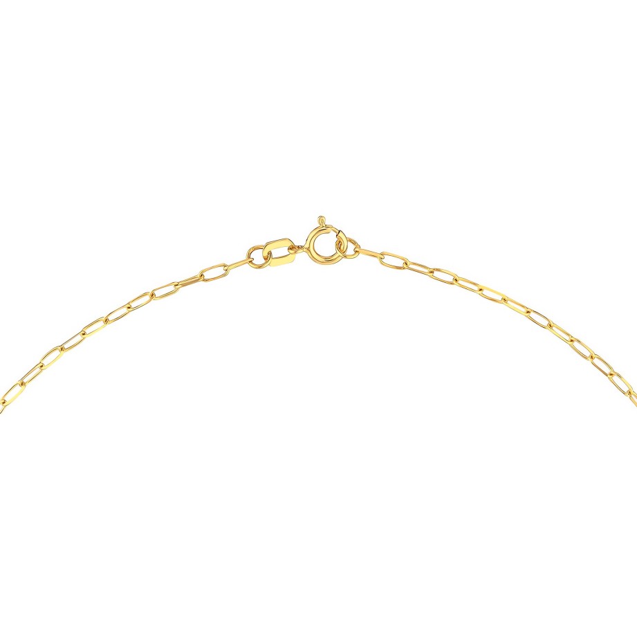 Necklaces Ritani | 14Kt Gold Dangle Heart Paper Clip Necklace