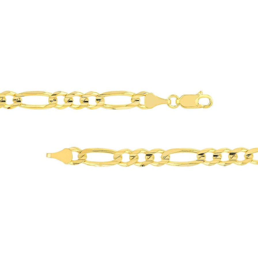 Men'S Jewelry Ritani | Men'S 14Kt Gold 5.8Mm Concave Figaro Chain