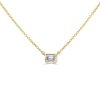 Necklaces Ritani | 14Kt Gold 0.25 Ctw Emerald-Cut Diamond Pendant