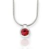 Necklaces Ritani | Sterling Silver 6Mm Round Bezel Gemstone Necklace