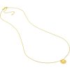 Necklaces Ritani | 14Kt Gold Cutout Heart/Love Mini Disc Necklace