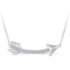 Necklaces Ritani | Sterling Silver 0.10 Ctw Diamond Arrow Necklace