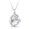 Necklaces Ritani | Sterling Silver 0.015 Ctw Diamond Circle Of Love Pendant