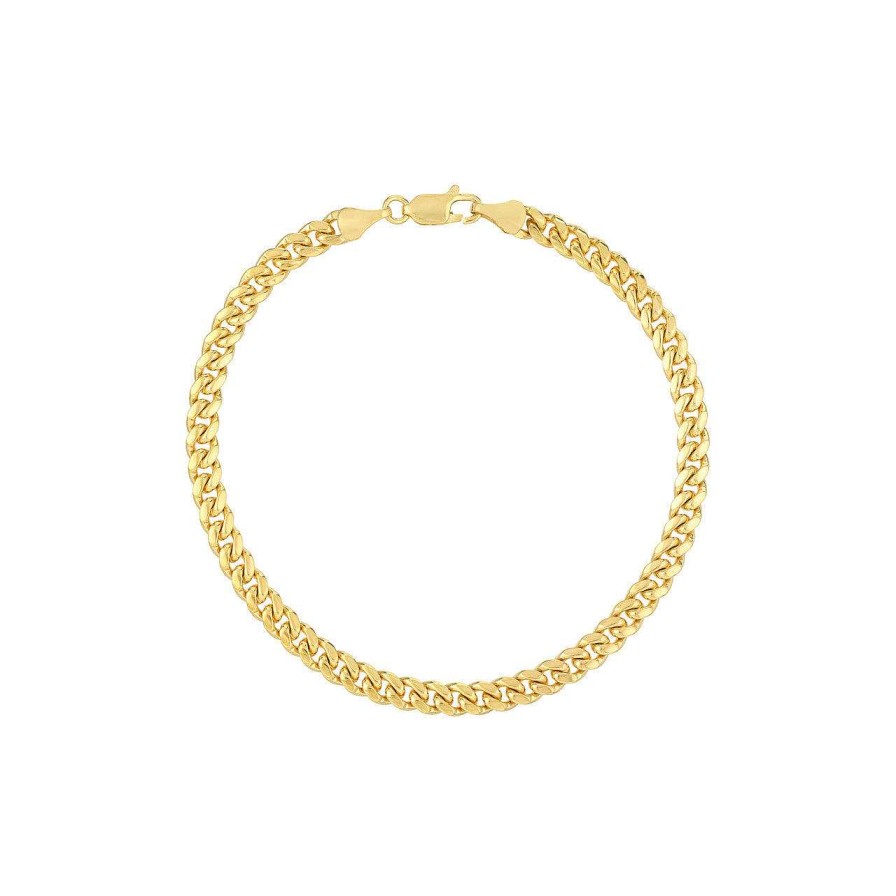 Bracelets Ritani | Men'S 10Kt Gold 5.0Mm Miami Cuban Chain Bracelet