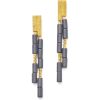 Earrings Ritani | 24Kt Gold Plated Yenassi Hematite Cube Earring Drops