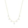 Necklaces Ritani | Meira T 14Kt Gold 0.22 Ctw Dainty Diamond Flower Charm Necklace