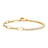 Bracelets Ritani | 14Kt Yellow Gold 1.20 Ctw Lab Diamond Paper Clip Tennis Bracelet