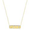 Necklaces Ritani | Meira T 14Kt Yellow Gold Love Plate Necklace