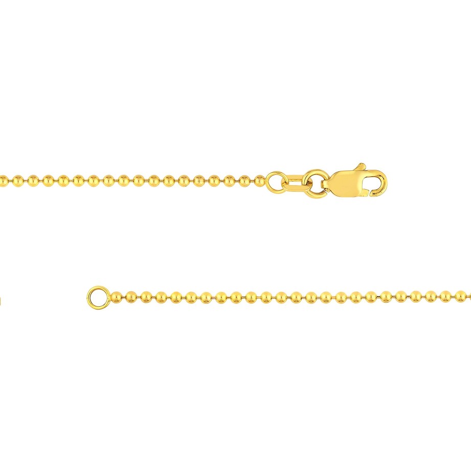 Necklaces Ritani | Men'S 14Kt Gold Engravable 3D Bar Necklace