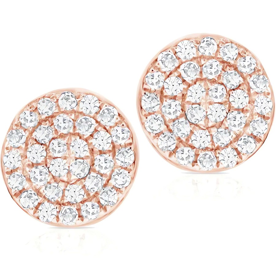 Earrings Ritani | 14Kt Gold 0.17 Ctw Diamond Disc Stud Earrings