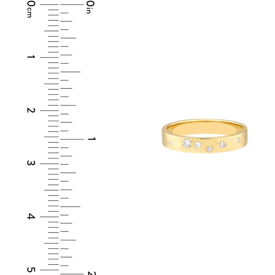 Rings Ritani | Scattered Diamond Polished Band - 14Kt Gold 0.07 Ctw