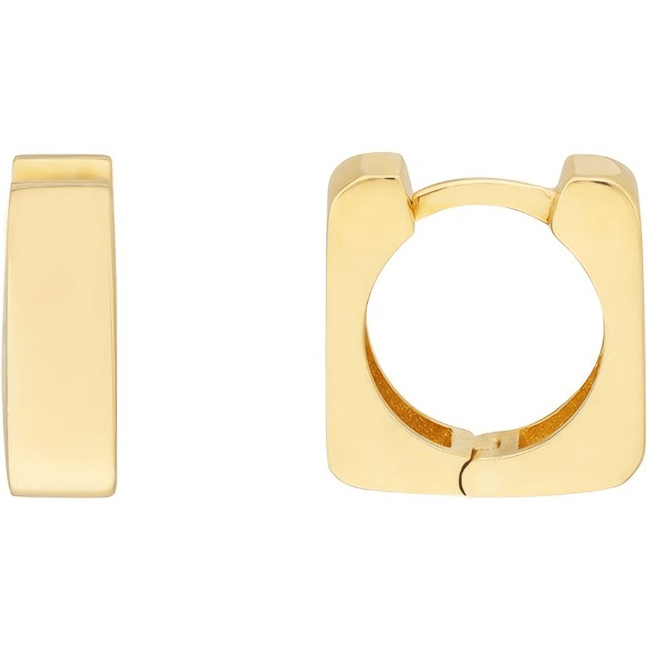 Earrings Ritani | 14Kt Gold 10.50Mm Small Square Hoop Earrings