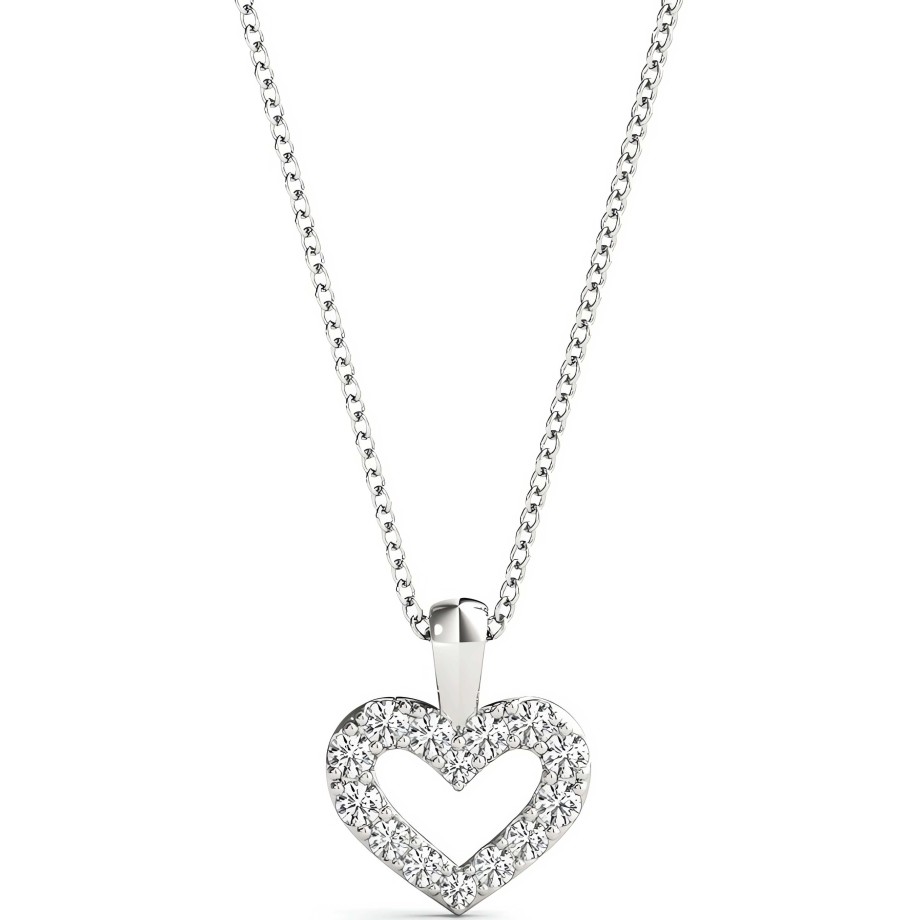 Necklaces Ritani | 14Kt Gold 0.13 Ctw Diamond Heart Pendant