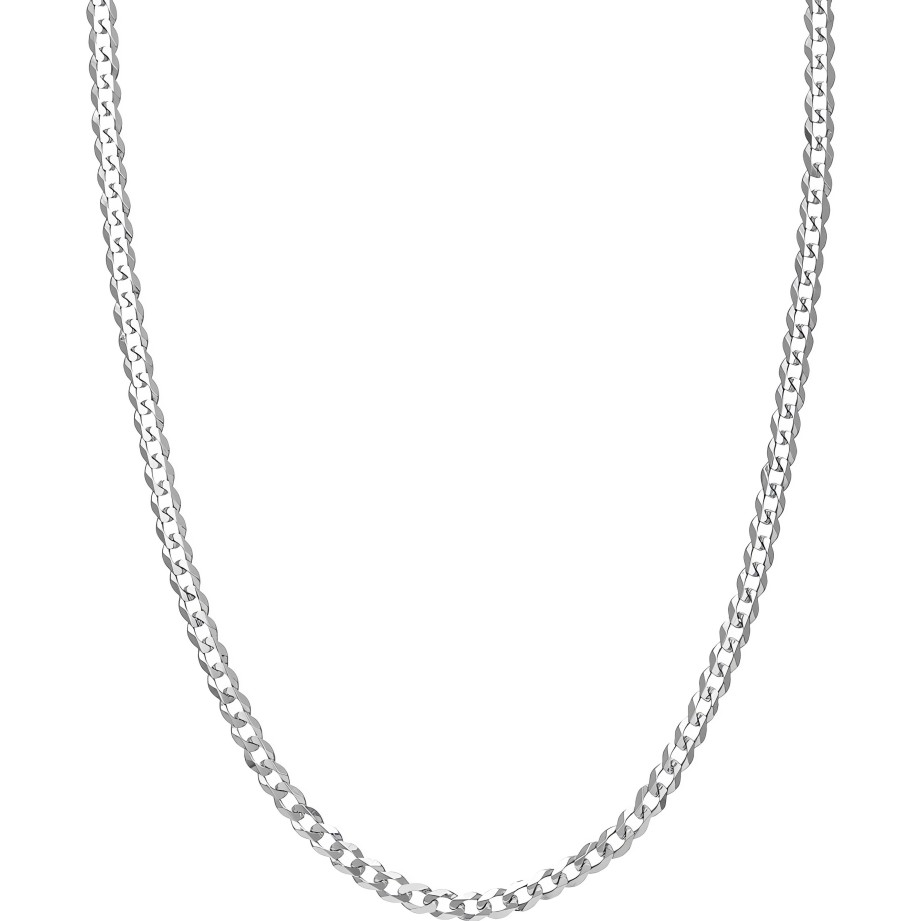 Necklaces Ritani | Men'S Sterling Silver 4.95Mm 18-30" Curb Chain With Lobster Lock