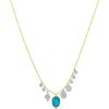 Necklaces Ritani | Meira T 14Kt Gold 0.17 Ctw Opal Necklace With Diamond Bezels And Charms