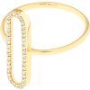 Rings Ritani | 14Kt Gold 0.02 Ctw Diamond Paper Clip Frame Ring